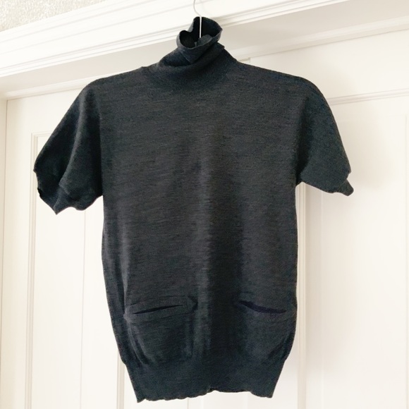 YSL gray 100% wool turtleneck sweater - Picture 14 of 15